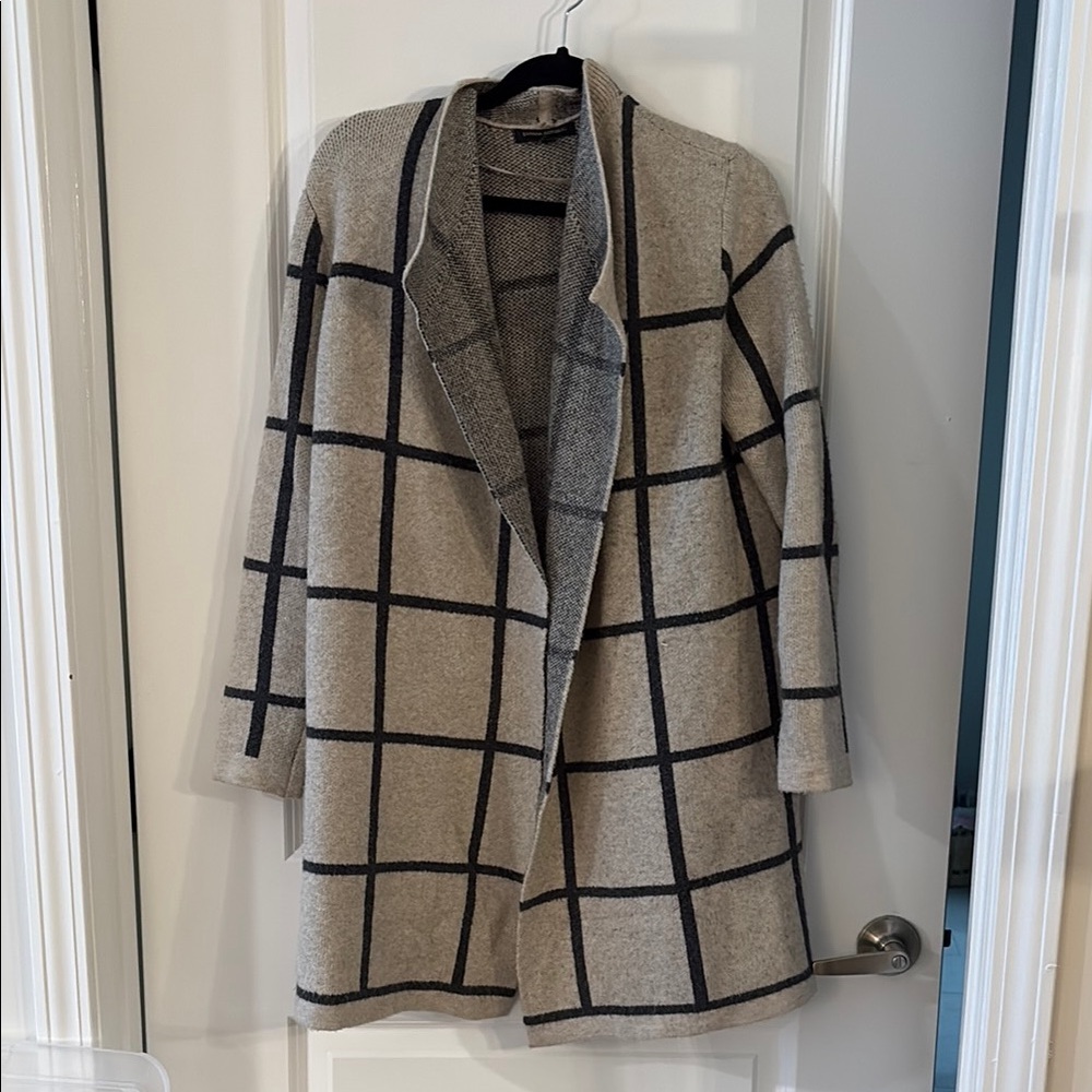 Gray and Black Checkered Coat